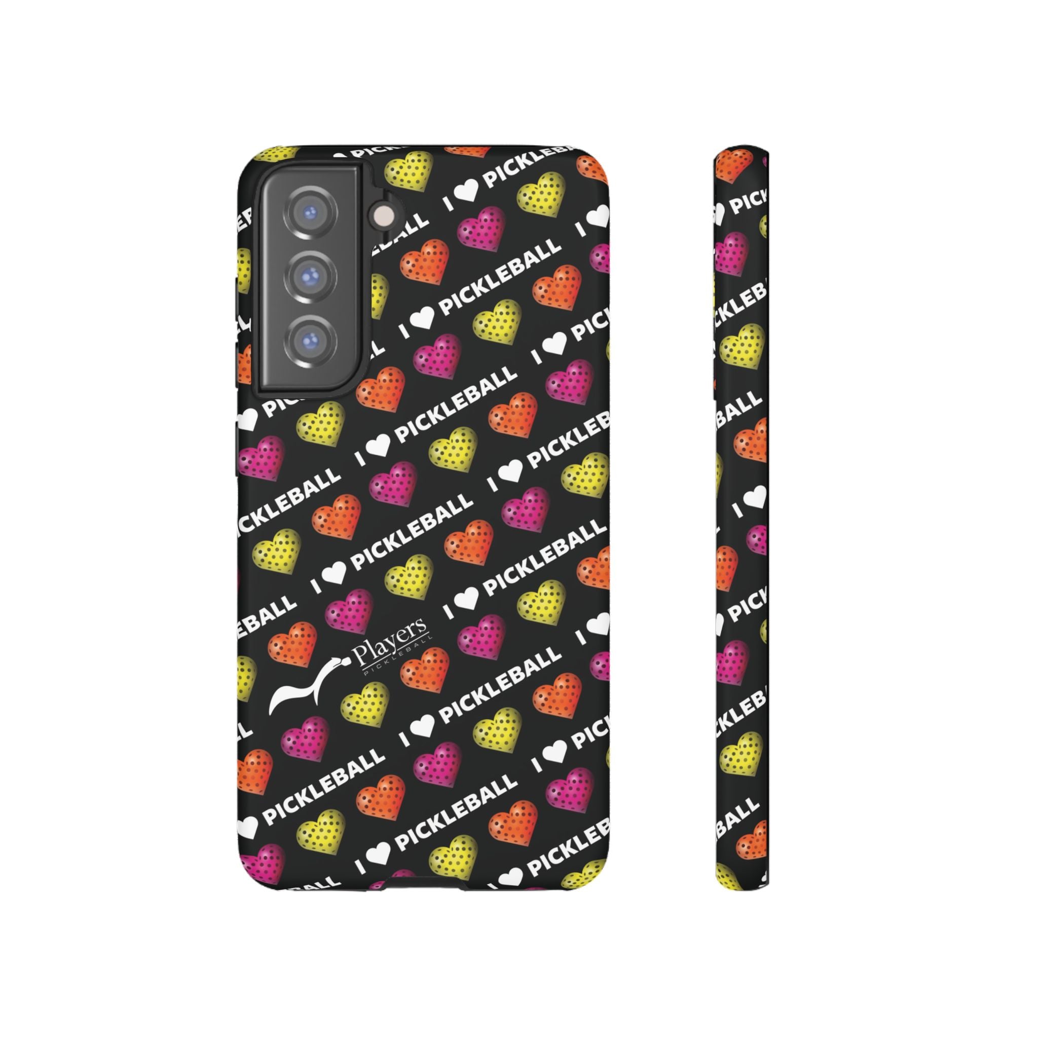 I Heart Pickleball Pattern Phone Cover