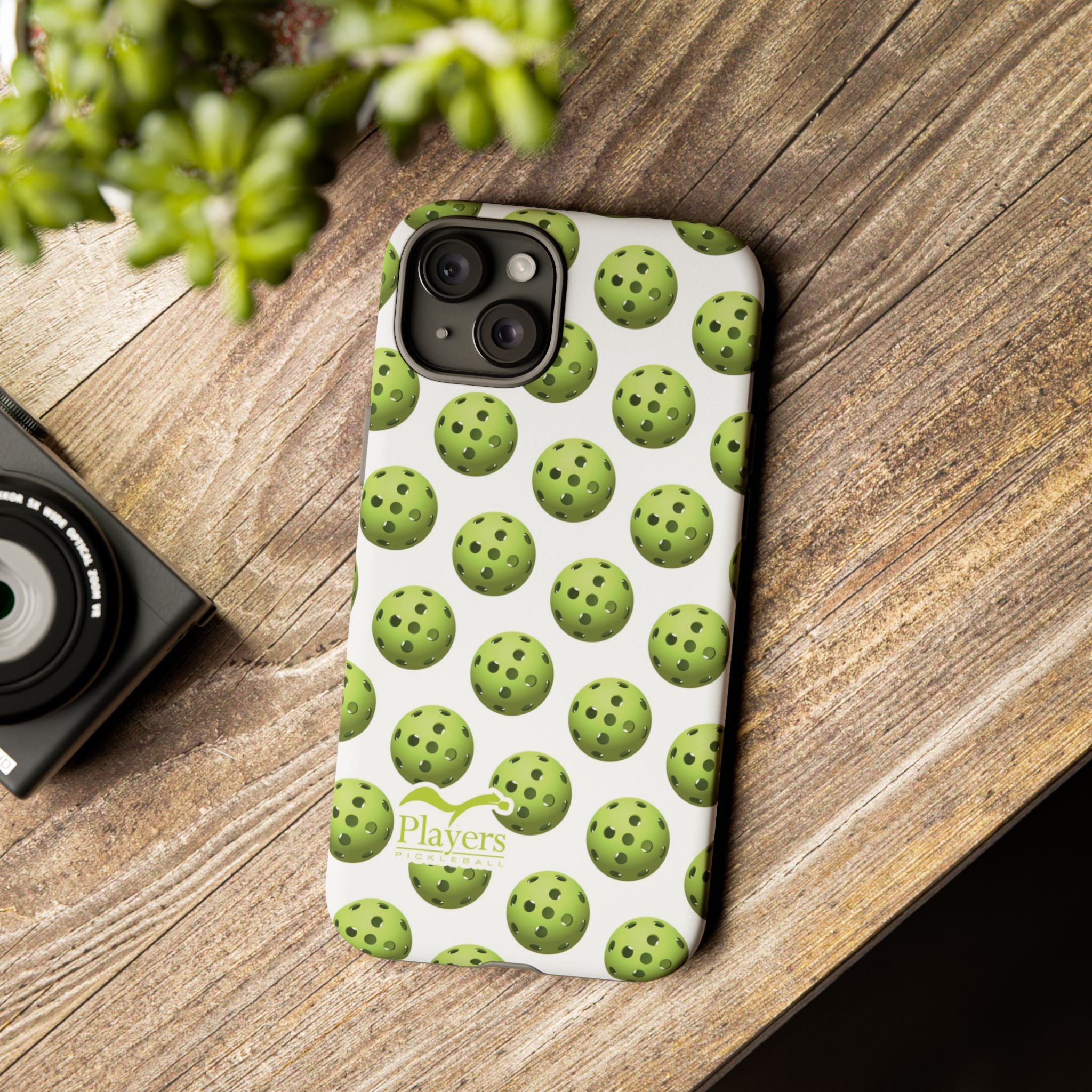 Pickleball Pattern Phone Cover (on White)
