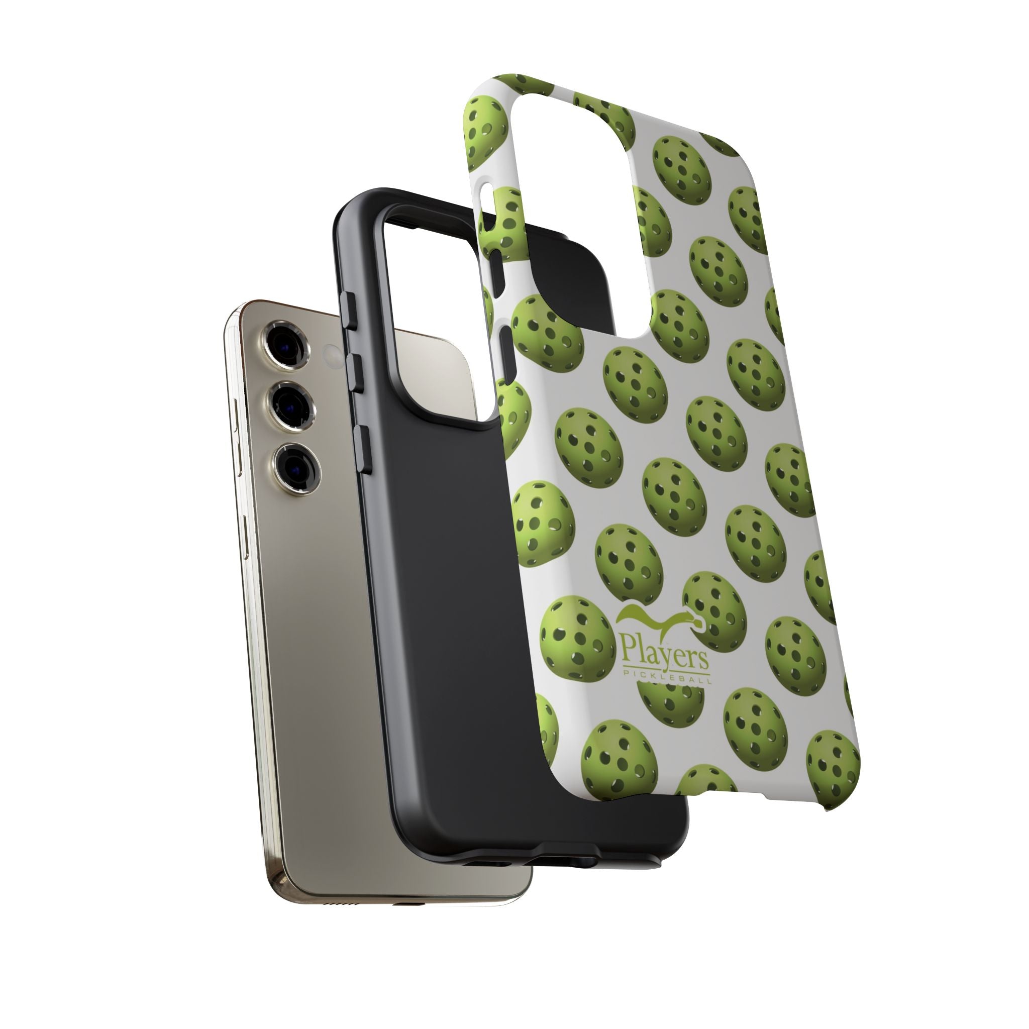 Pickleball Pattern Phone Cover (on White)