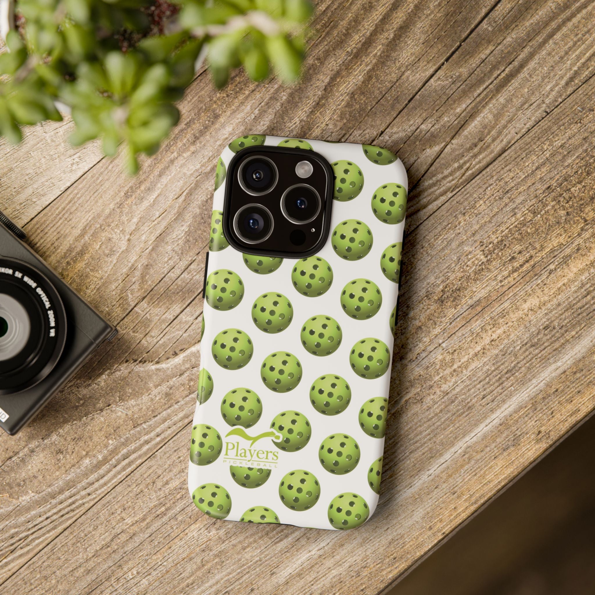 Pickleball Pattern Phone Cover (on White)