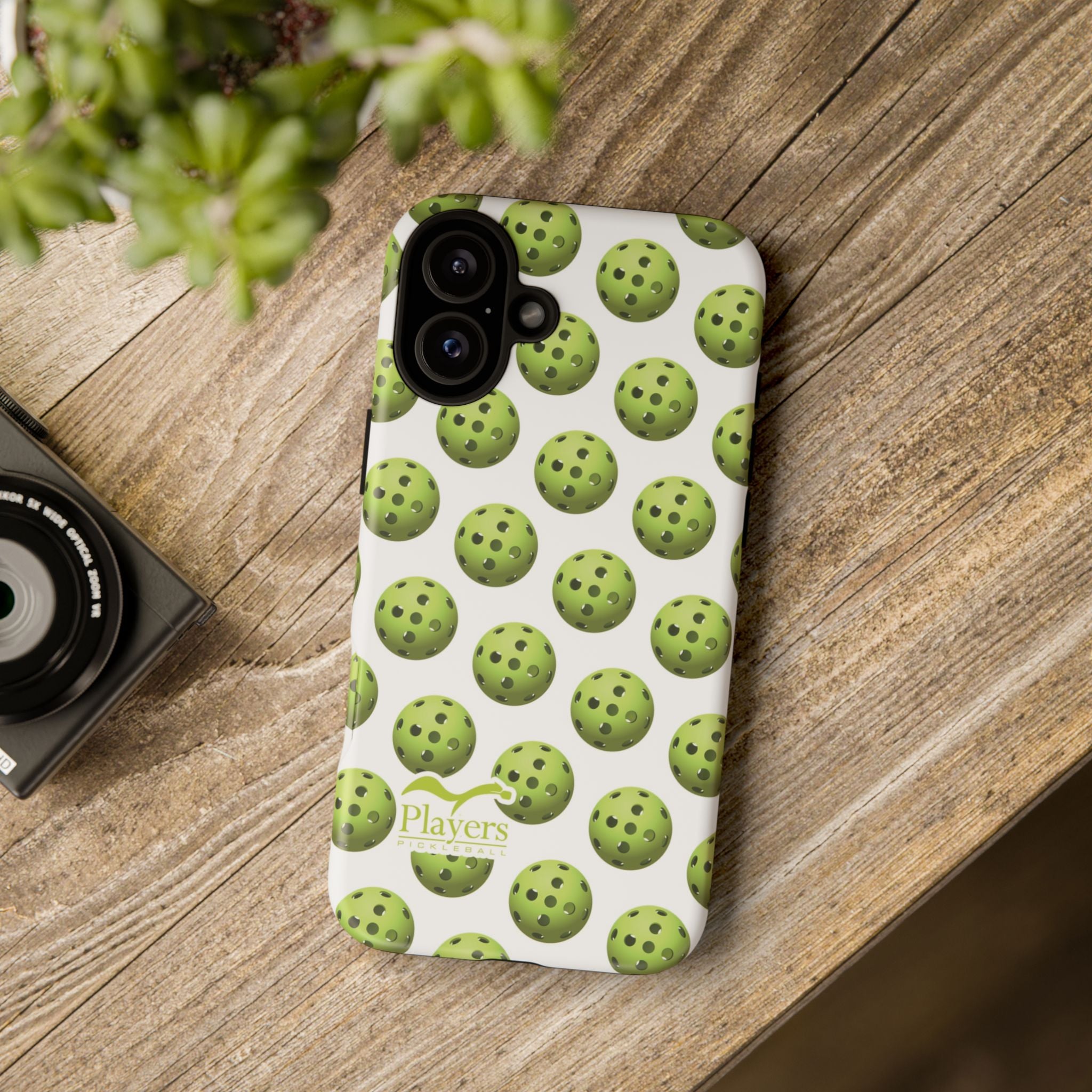 Pickleball Pattern Phone Cover (on White)