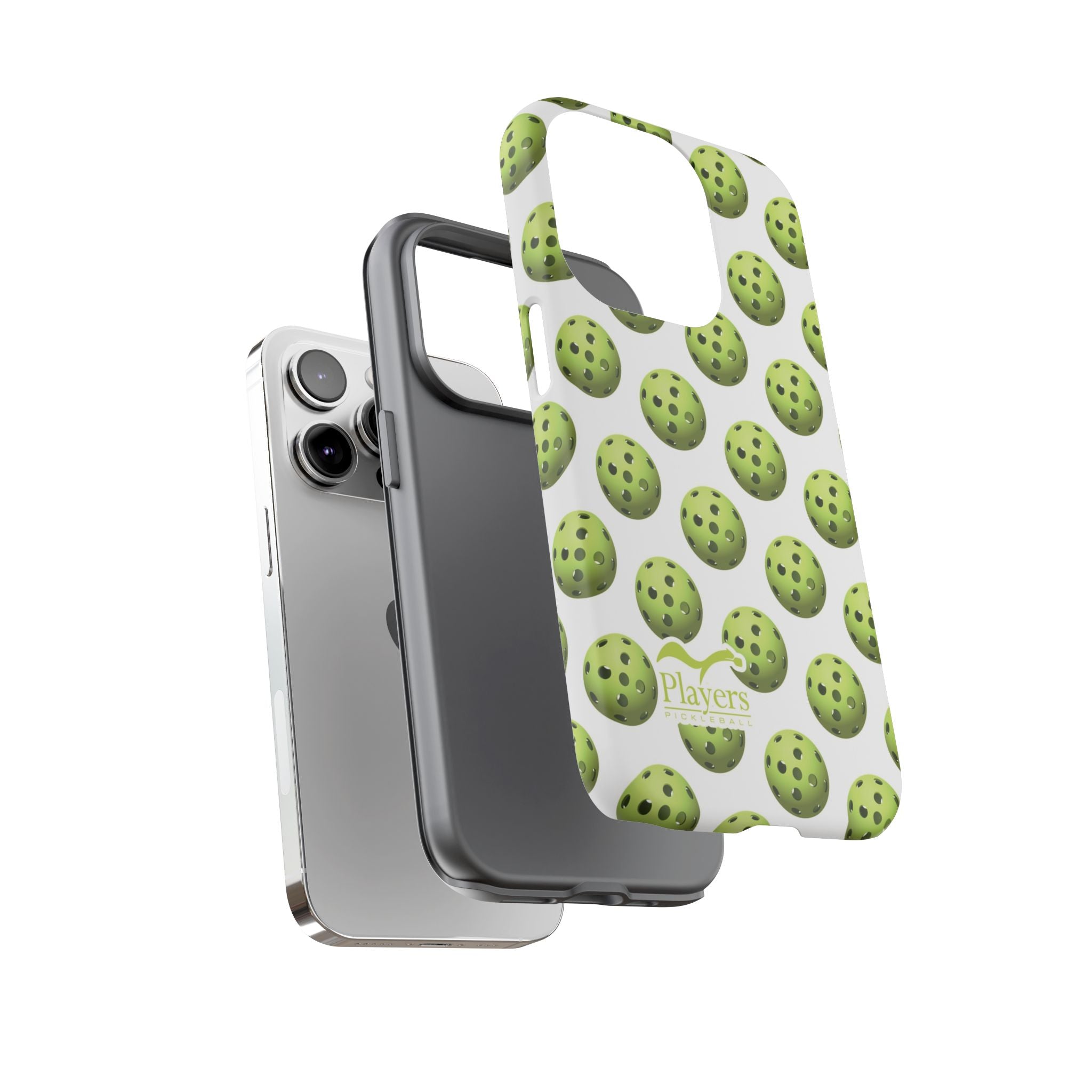 Pickleball Pattern Phone Cover (on White)
