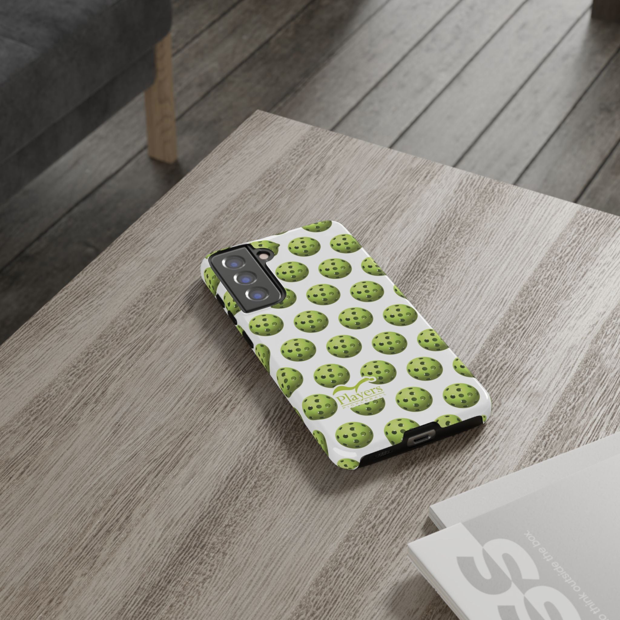 Pickleball Pattern Phone Cover (on White)