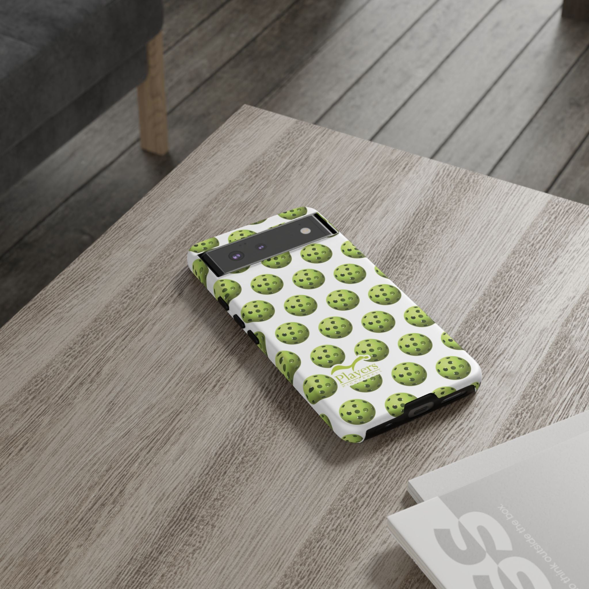 Pickleball Pattern Phone Cover (on White)
