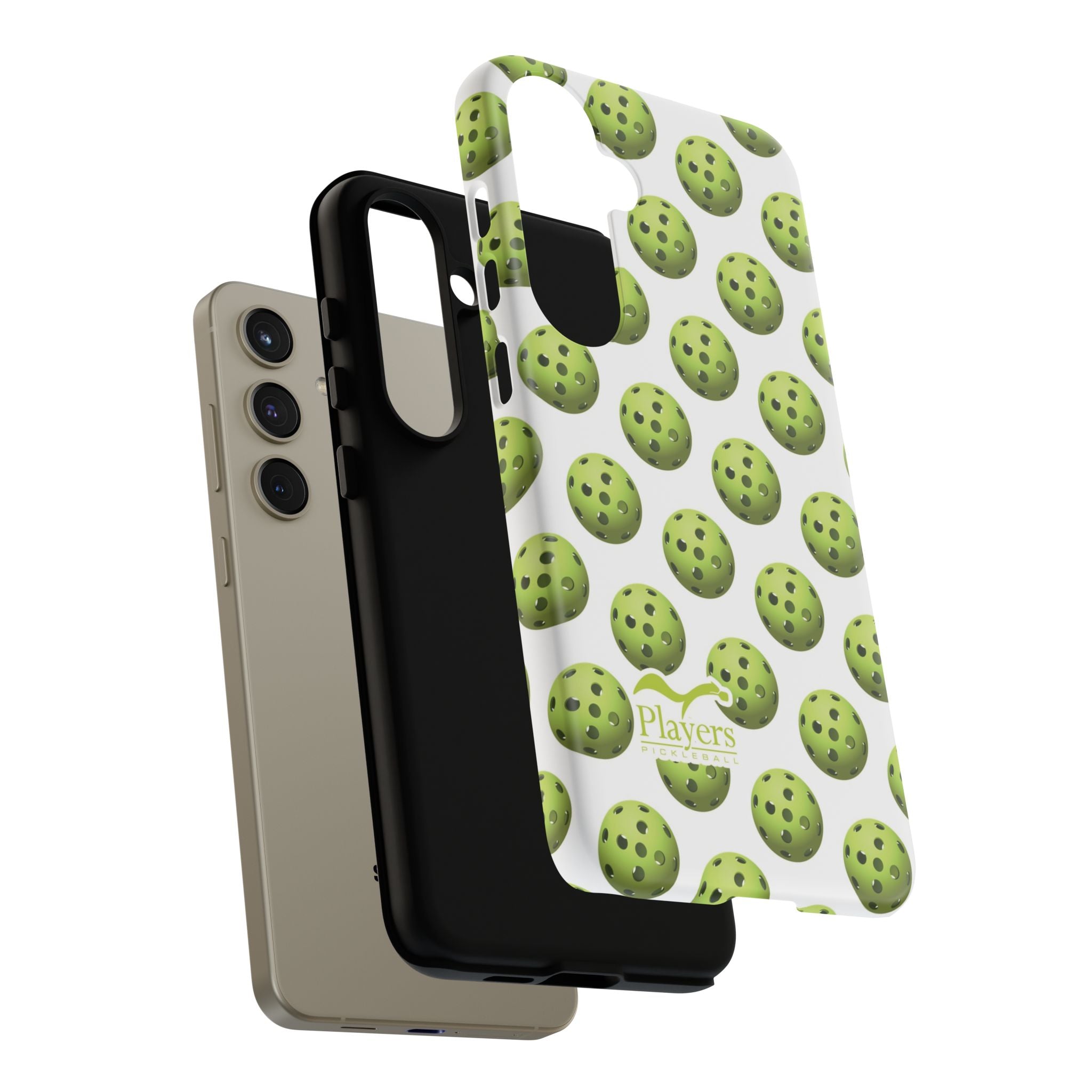 Pickleball Pattern Phone Cover (on White)