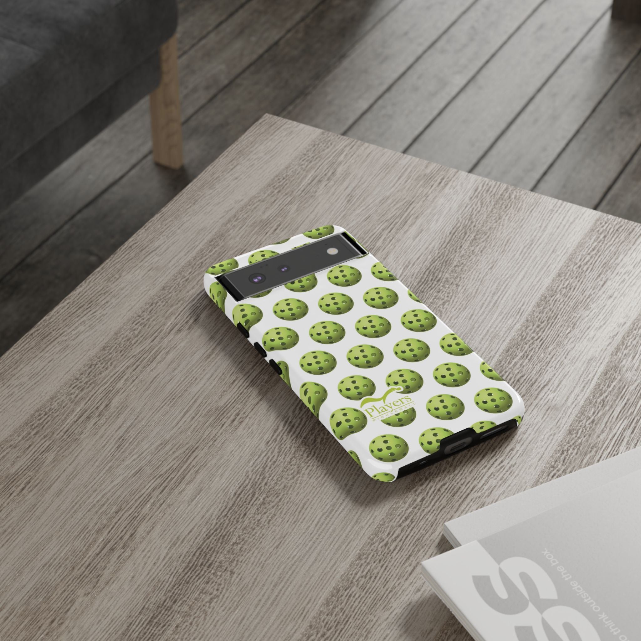 Pickleball Pattern Phone Cover (on White)