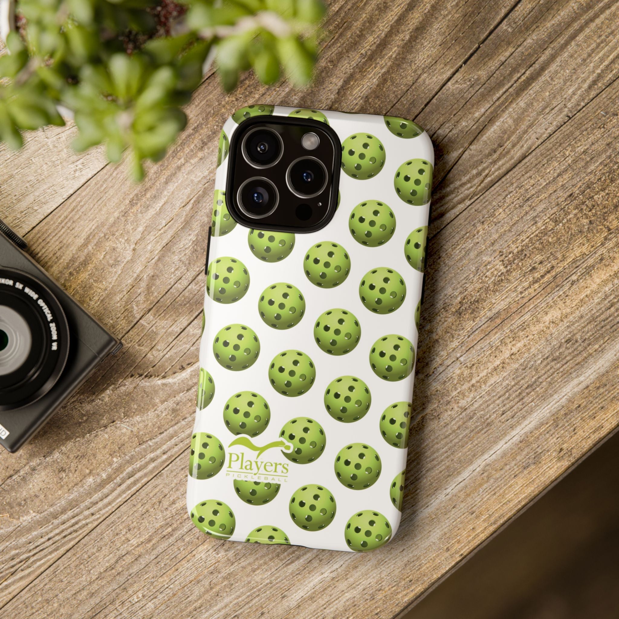 Pickleball Pattern Phone Cover (on White)