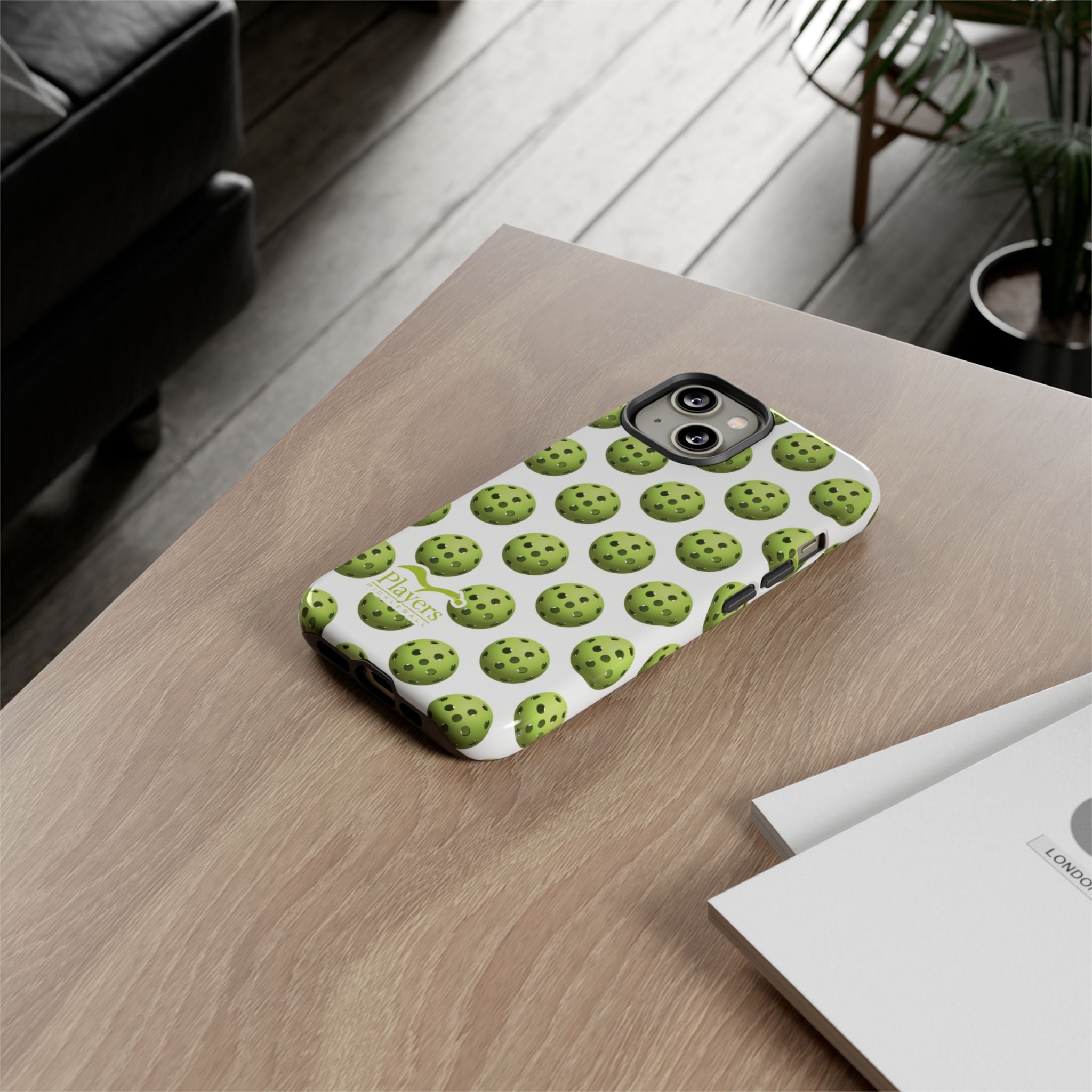 Pickleball Pattern Phone Cover (on White)