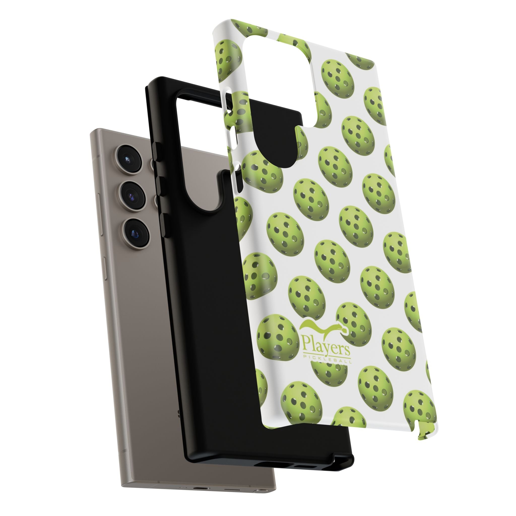 Pickleball Pattern Phone Cover (on White)