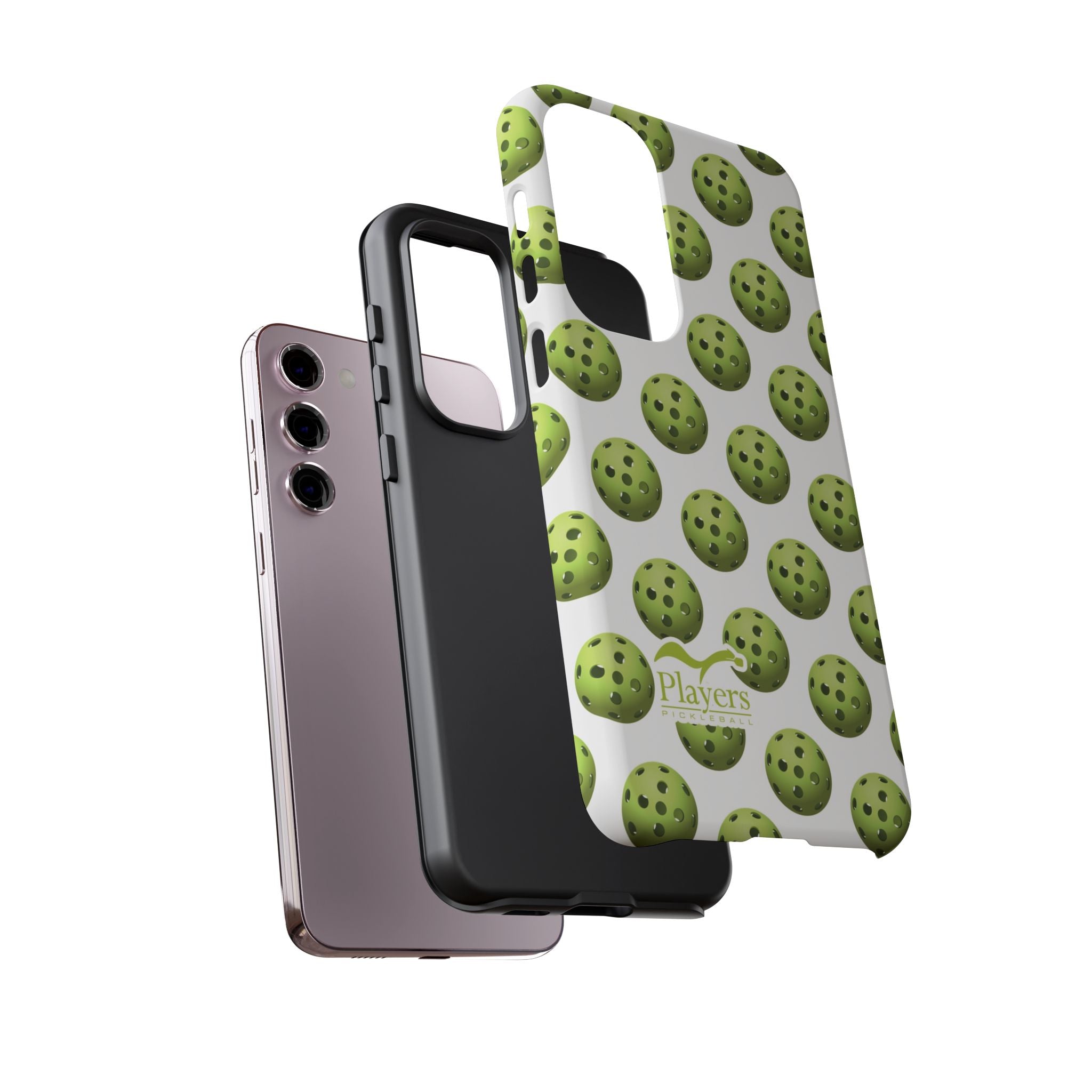 Pickleball Pattern Phone Cover (on White)