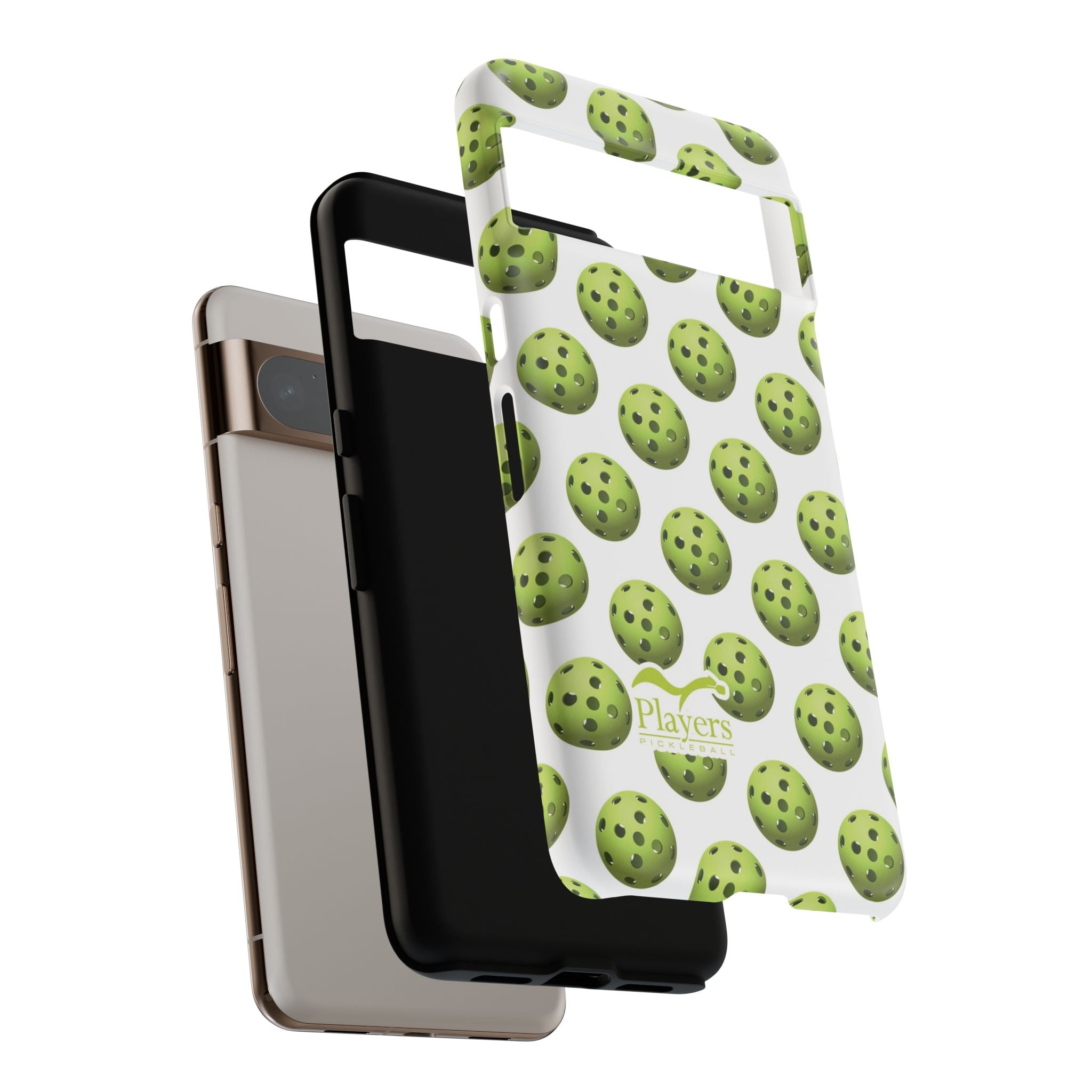 Pickleball Pattern Phone Cover (on White)