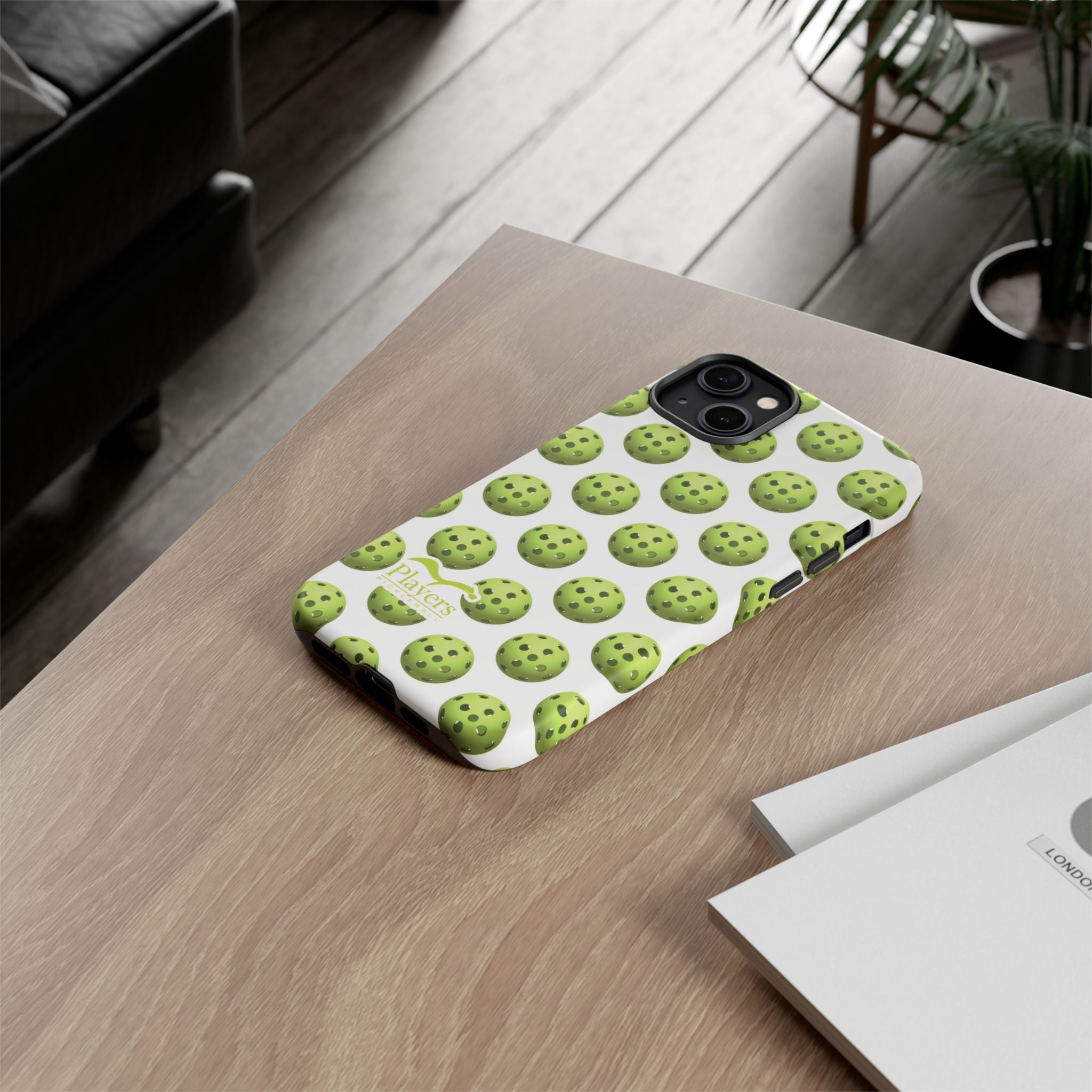 Pickleball Pattern Phone Cover (on White)