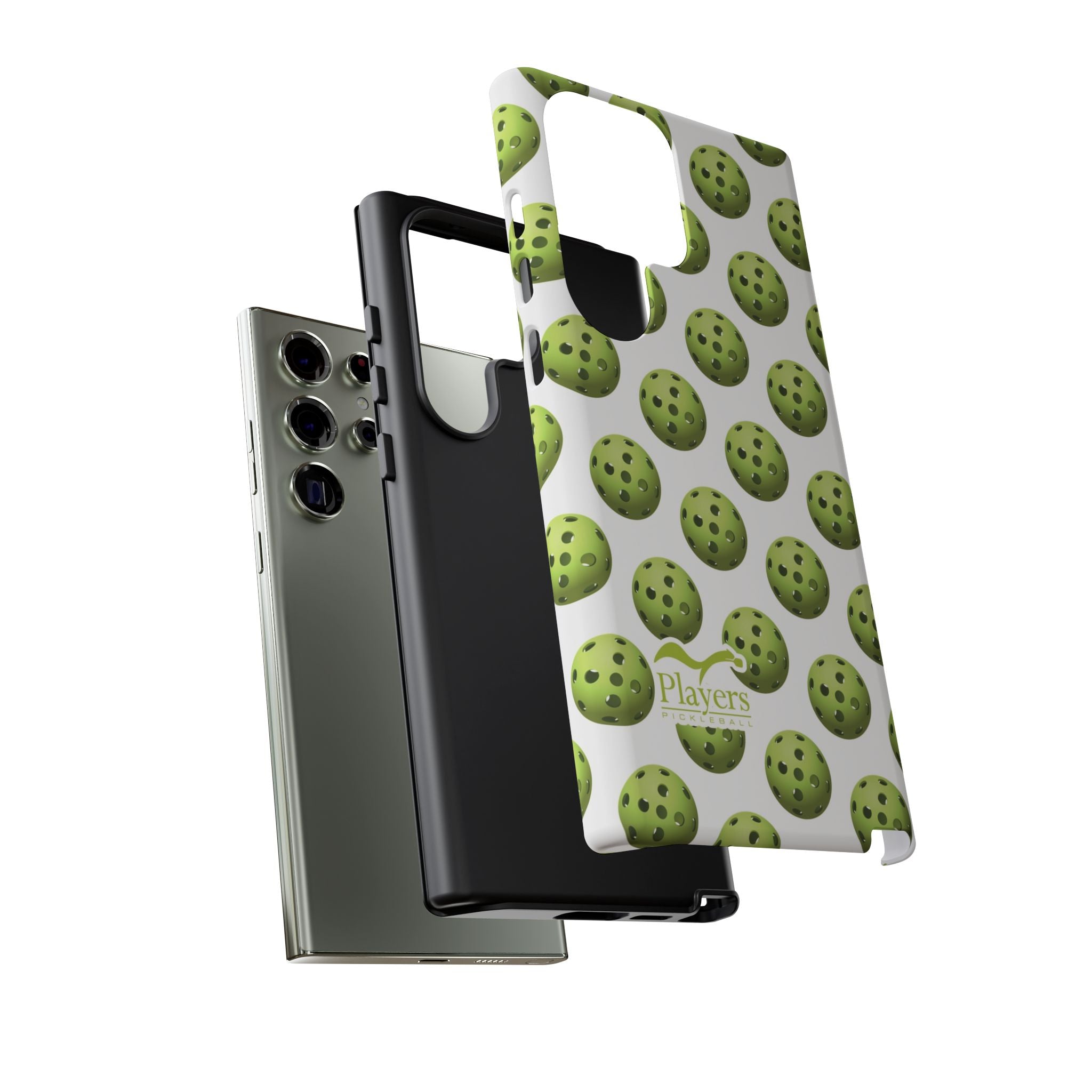 Pickleball Pattern Phone Cover (on White)
