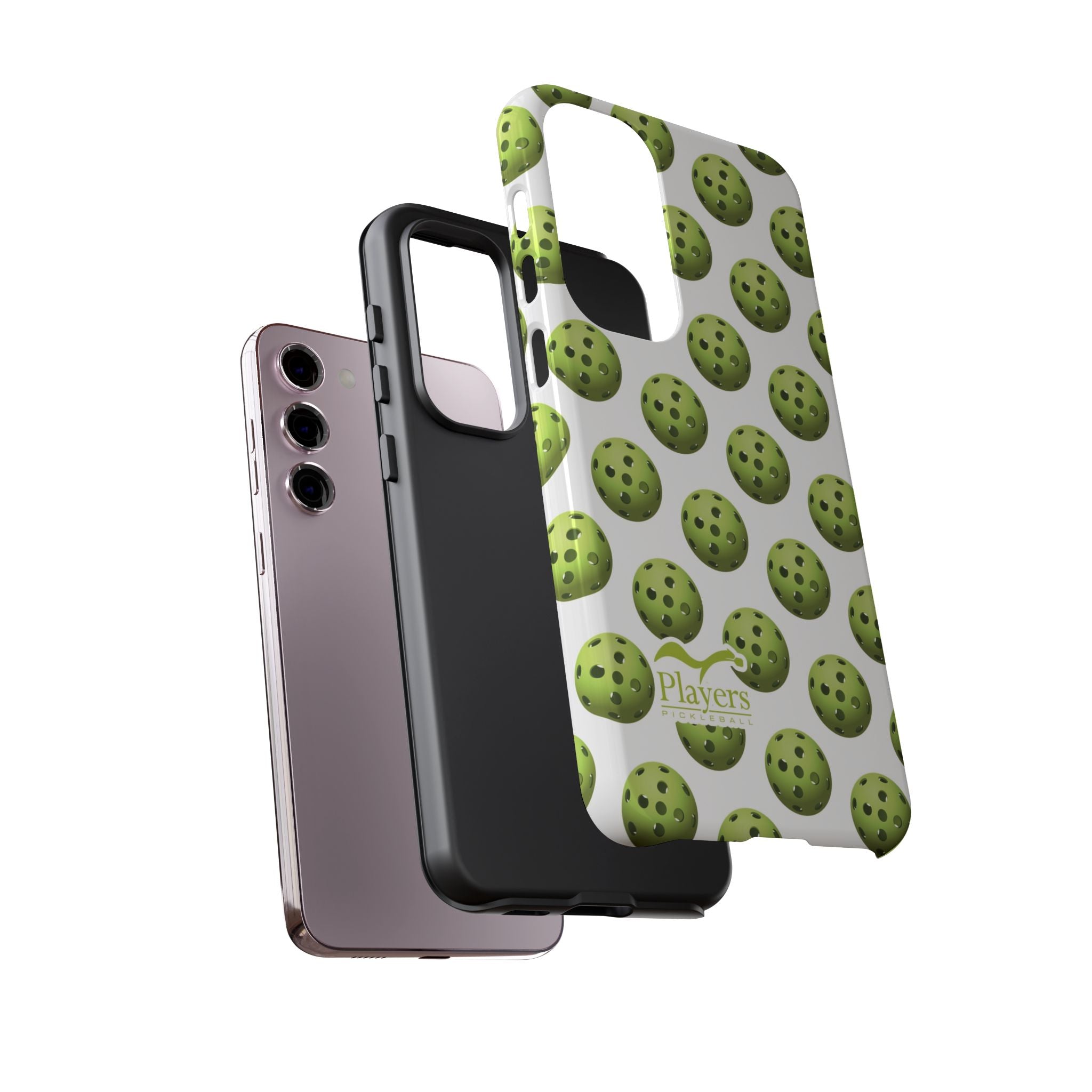 Pickleball Pattern Phone Cover (on White)