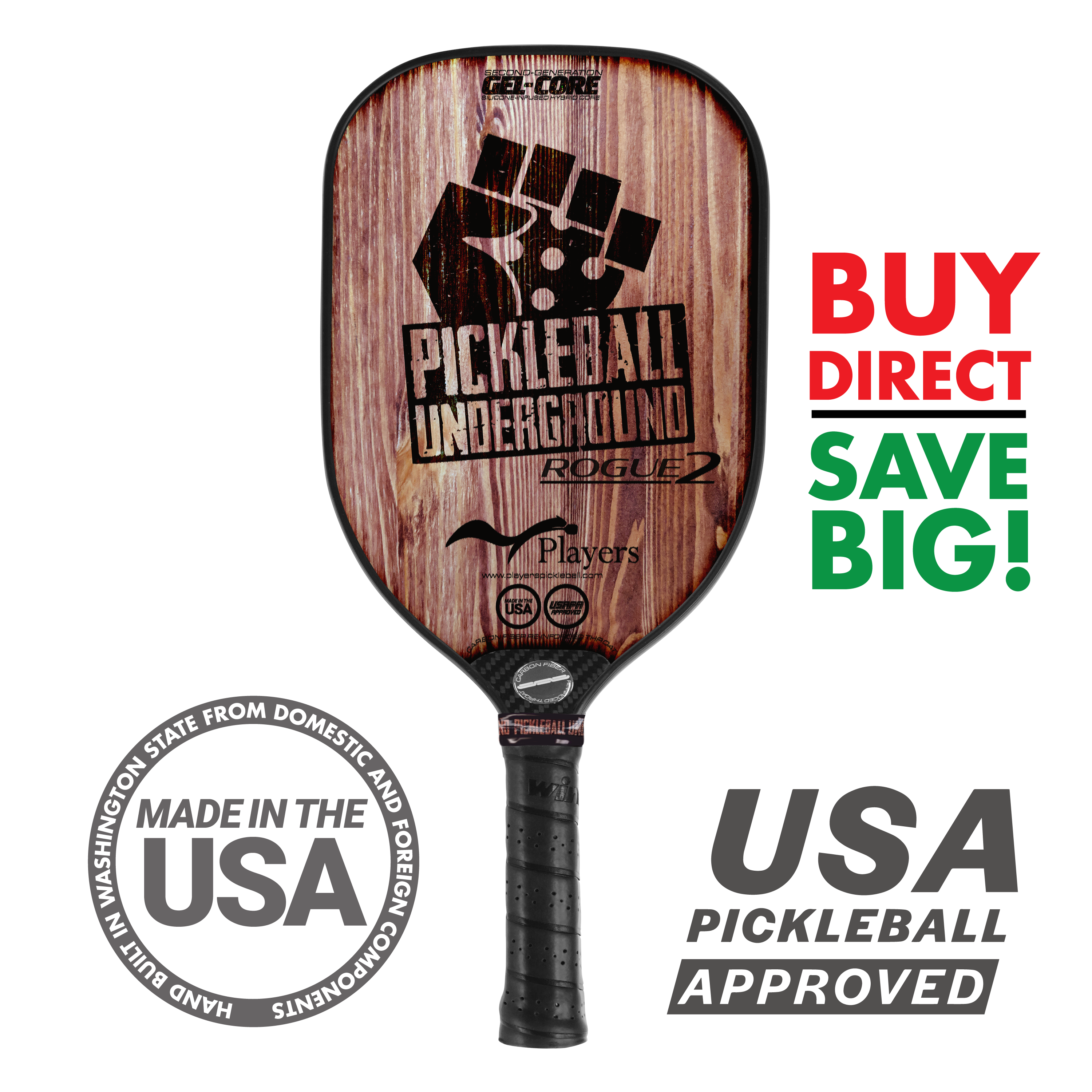 Rogue2 (Hybrid Shape) Gel-Core "Pickleball Underground" Special Edition